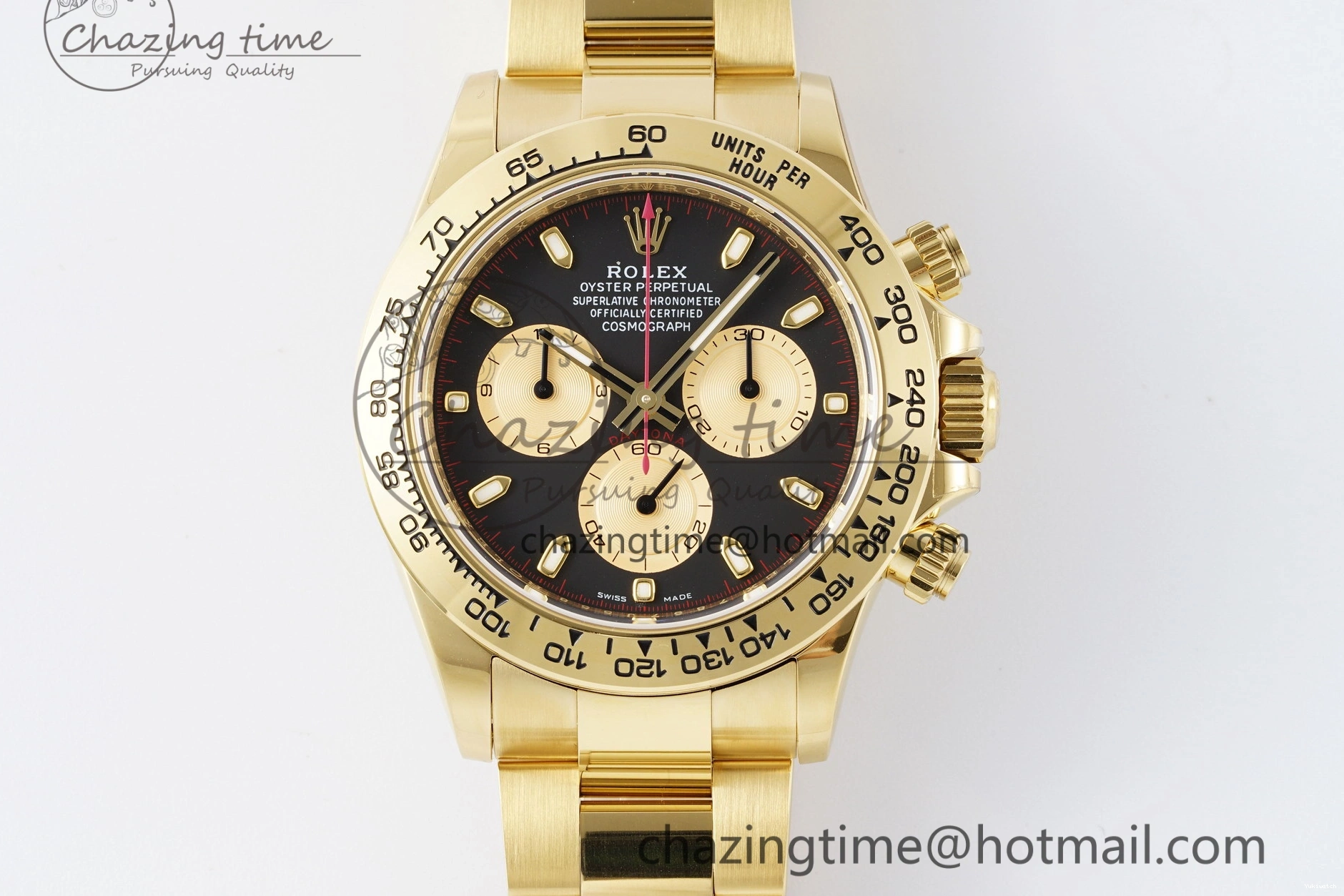 1:1 BTF Best SA4130 Daytona Black YG Bracelet Edition on 116508 YG Dial 0109